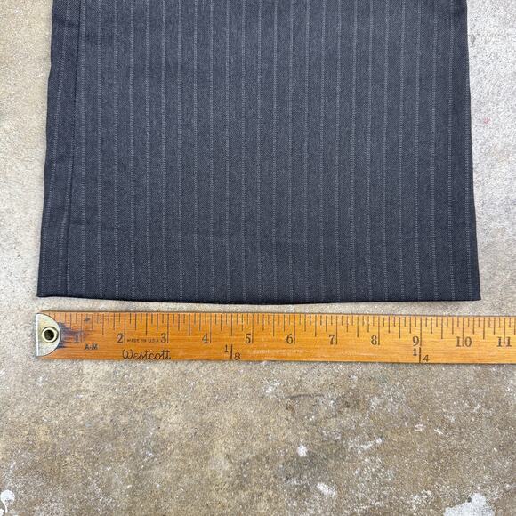 Banana Republic Women’s Pinstripe Flare Trousers Size 10 Gray Wool Blend Pants - Picture 13 of 13